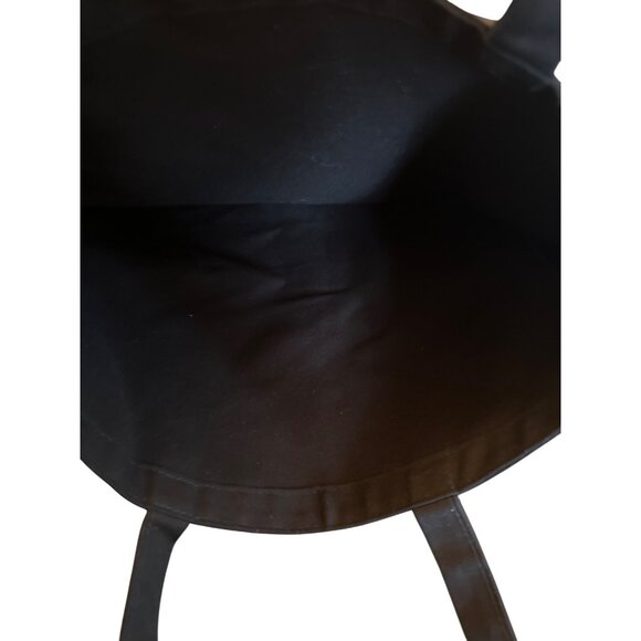 Vanity Fair Black Canvas Tote Bag With Bold White Lettering Design - Picture 4 of 4